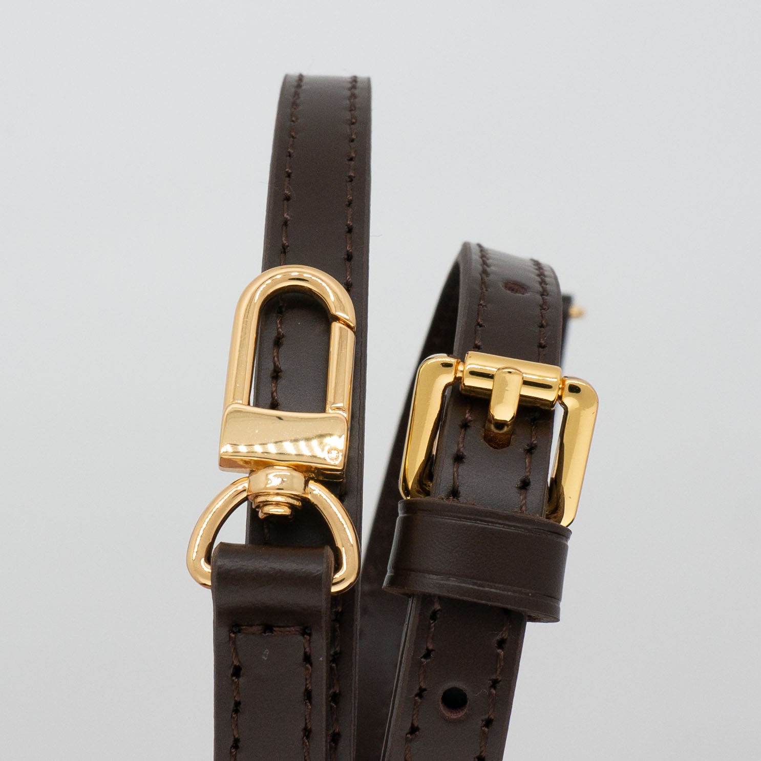 Louis Vuitton Adjustable Shoulder Strap 16 mm Ebene, Brown, One Size