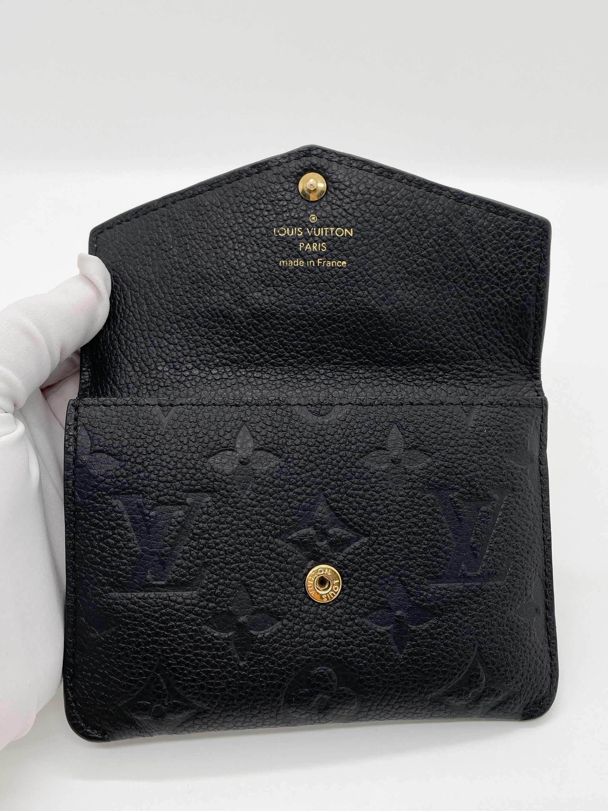 Louis Vuitton Bicolour Monogram Empreinte Key Pouch Black/Beige - THE PURSE  AFFAIR