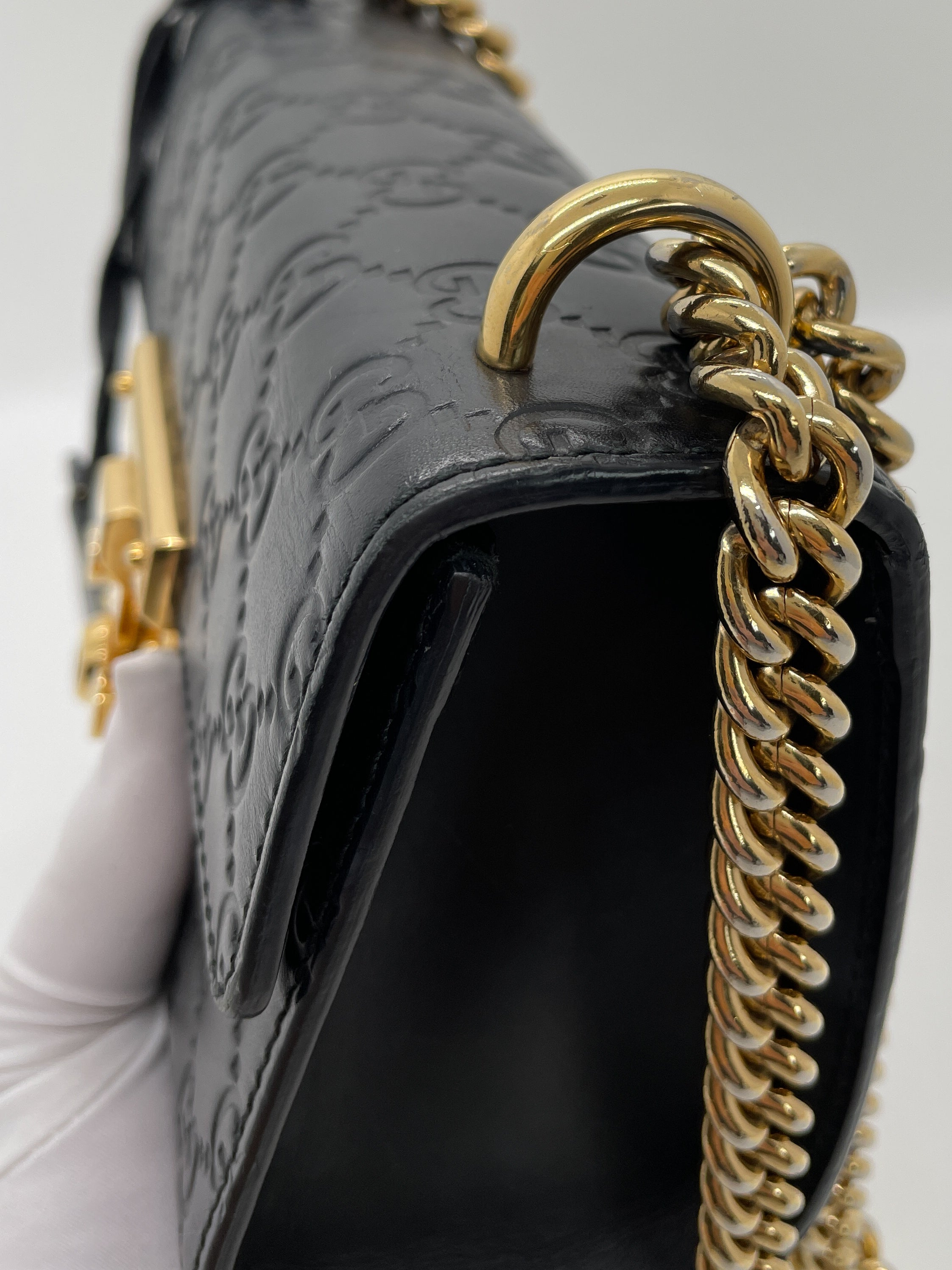 Gucci padlock clearance leather shoulder bag