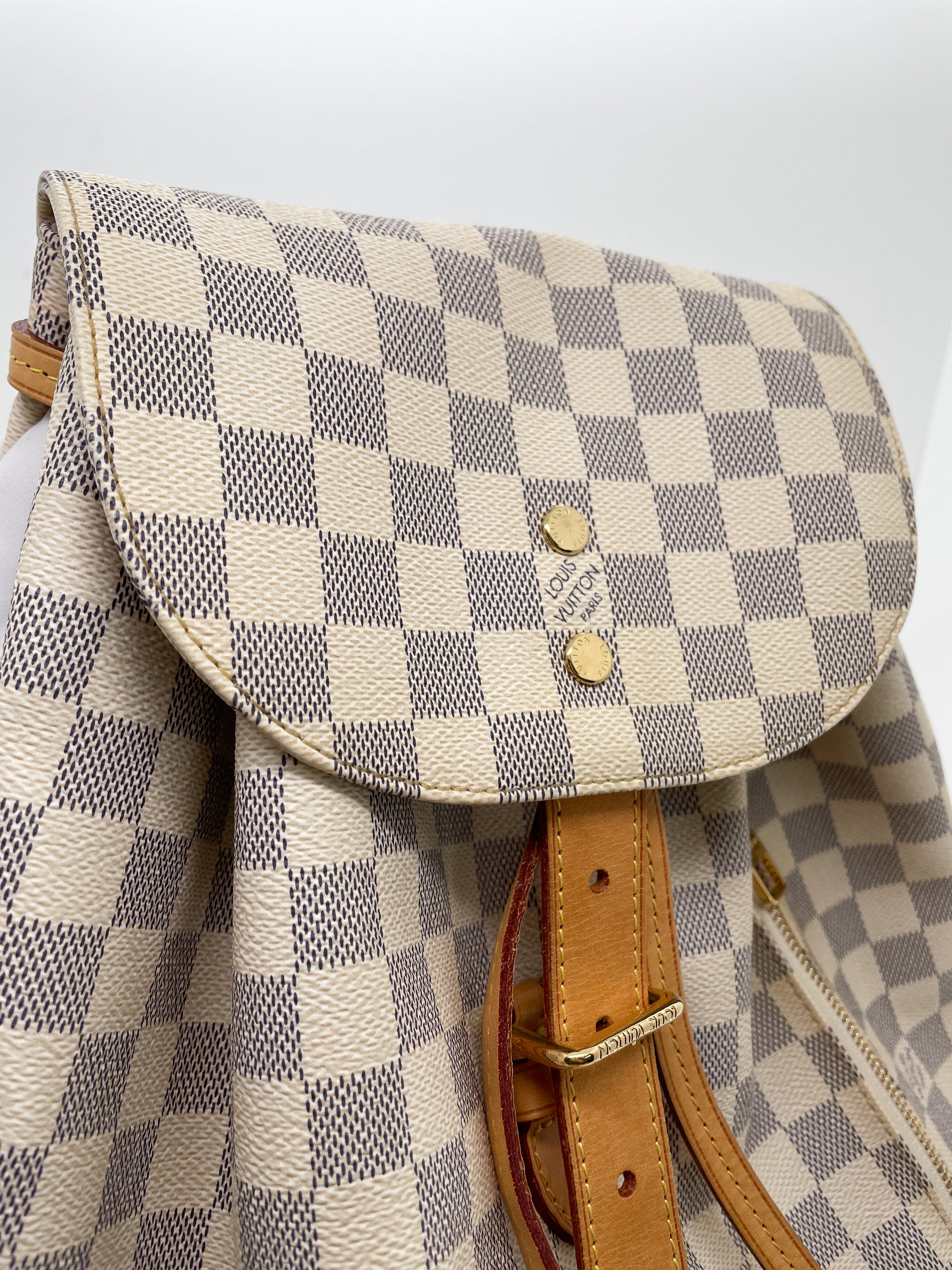 Louis Vuitton Sperone Damier Azur Backpack Bag White