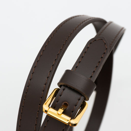 Adjustable Leather Strap in treated leather - 1.1cm wide – Bagaholic Co