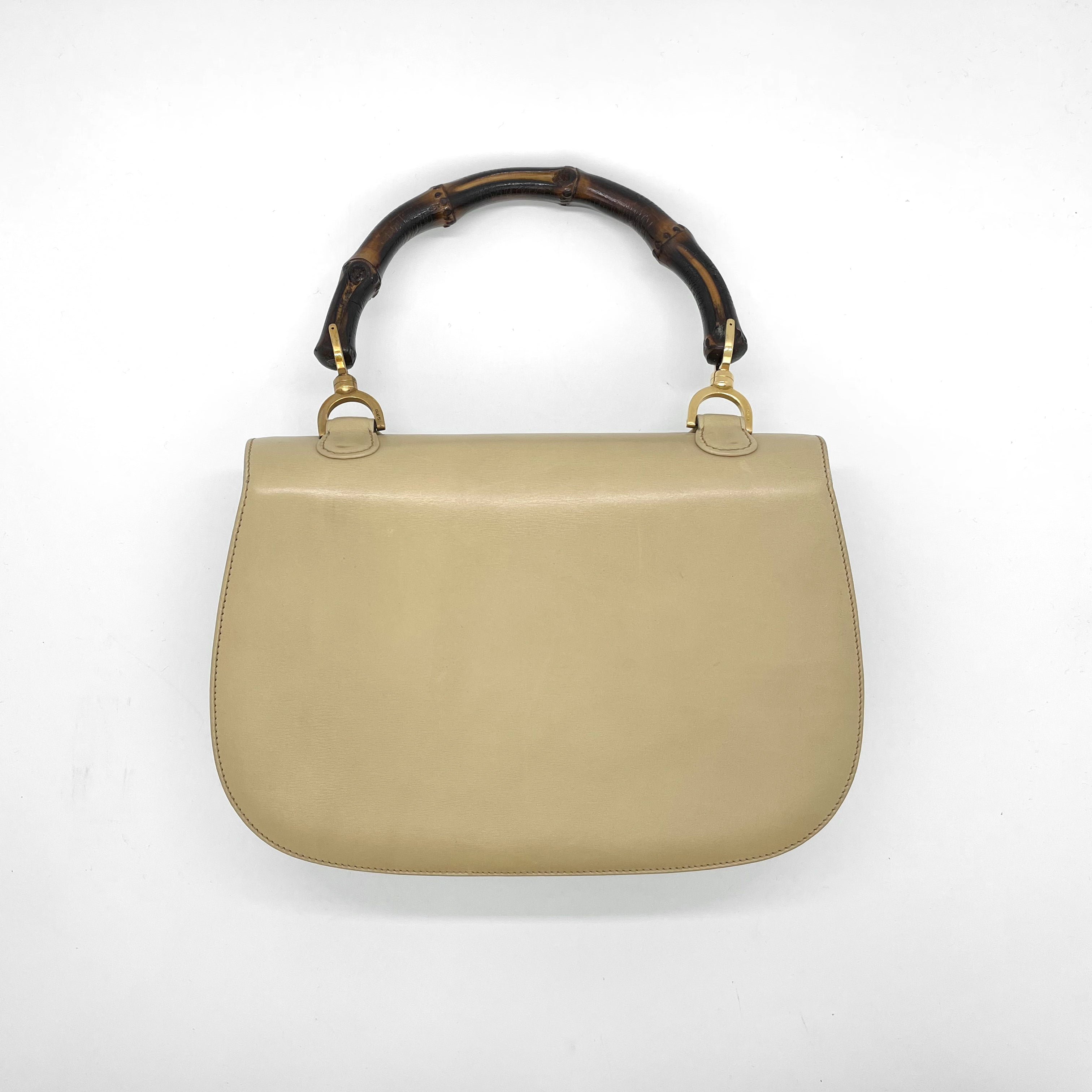 Sold at Auction: GUCCI 'LADY LOCK' BAMBOO HANDLE LEATHER HANDBAG